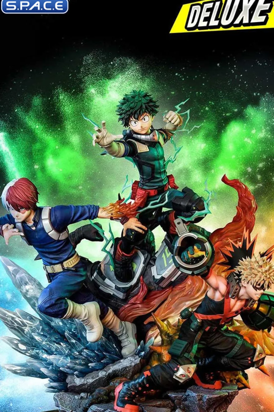 1/4 Scale Midoriya, Bakugo & Todoroki Deluxe Ultimate Premium Masterline Statue - Bonus Version