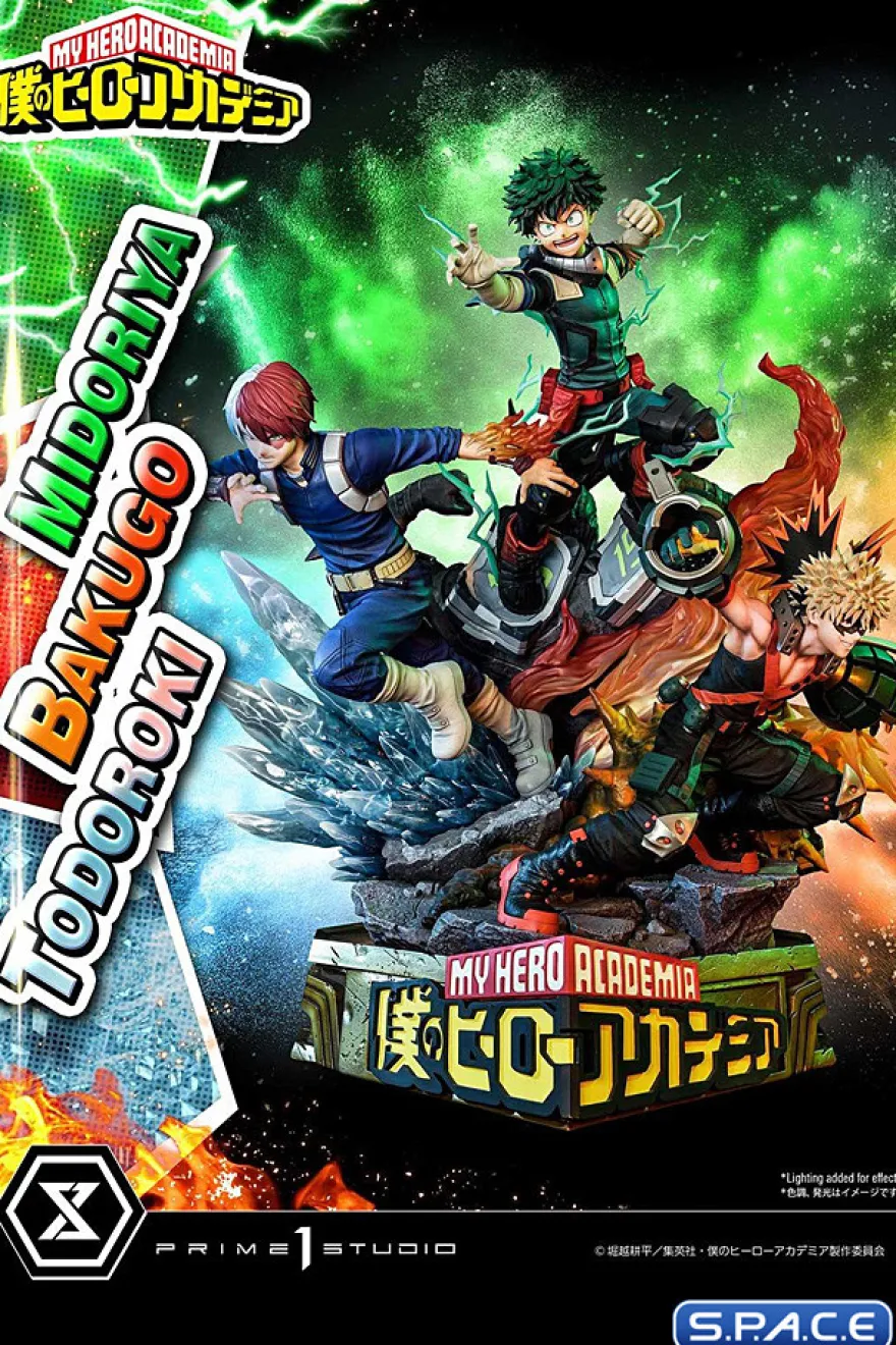 1/4 Scale Midoriya, Bakugo & Todoroki Deluxe Ultimate Premium Masterline Statue - Bonus Version