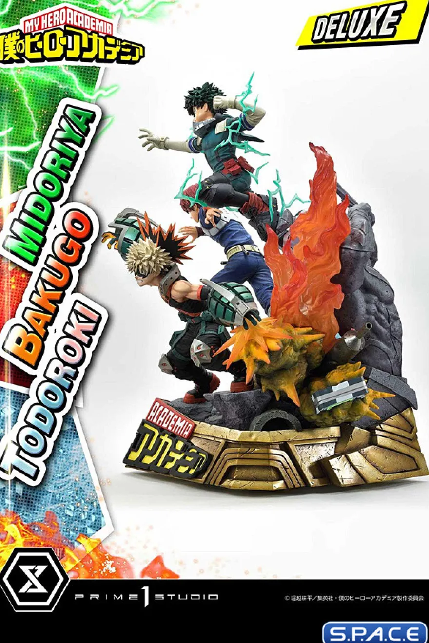 1/4 Scale Midoriya, Bakugo & Todoroki Deluxe Ultimate Premium Masterline Statue - Bonus Version