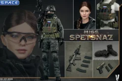 1/6 Scale Miss Spetsnaz with green Vest - MCB Camouflage Russian Combat Women Soldier