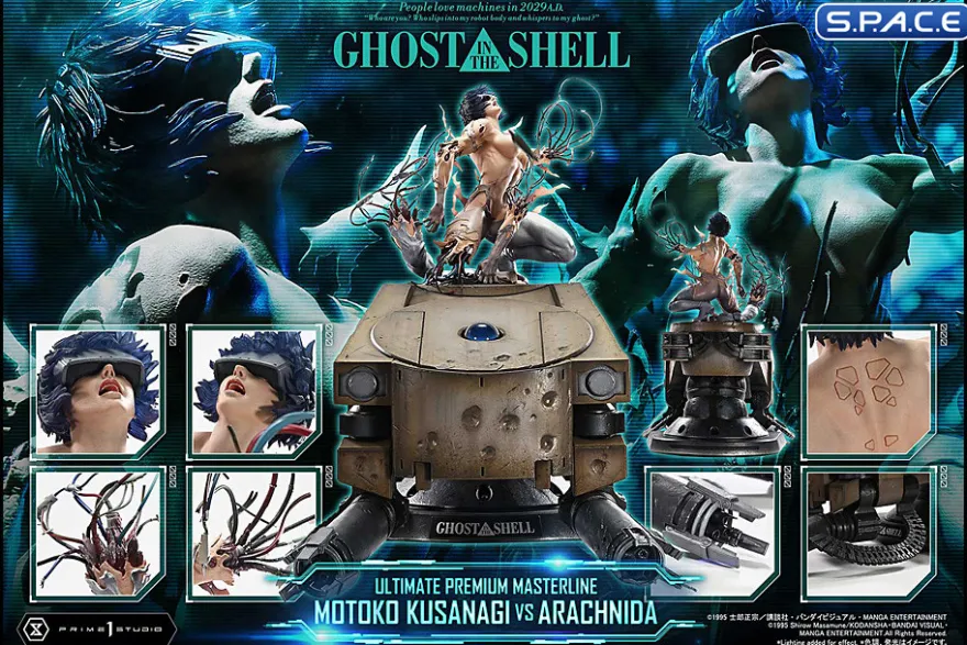 1/4 Scale Motoko Kusanagi vs. Arachnida Ultimate Premium Masterline Statue