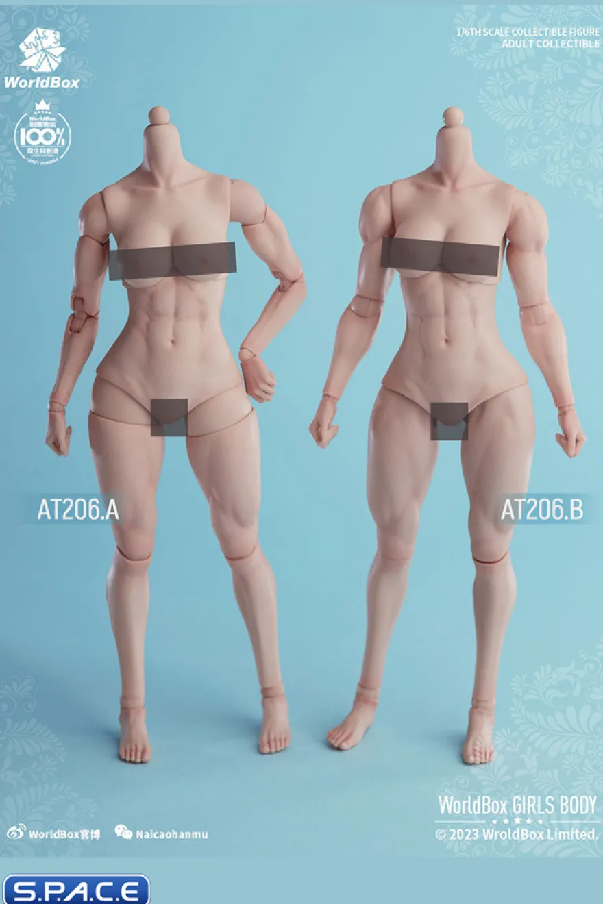 1/6 Scale muscular female Body AT206A