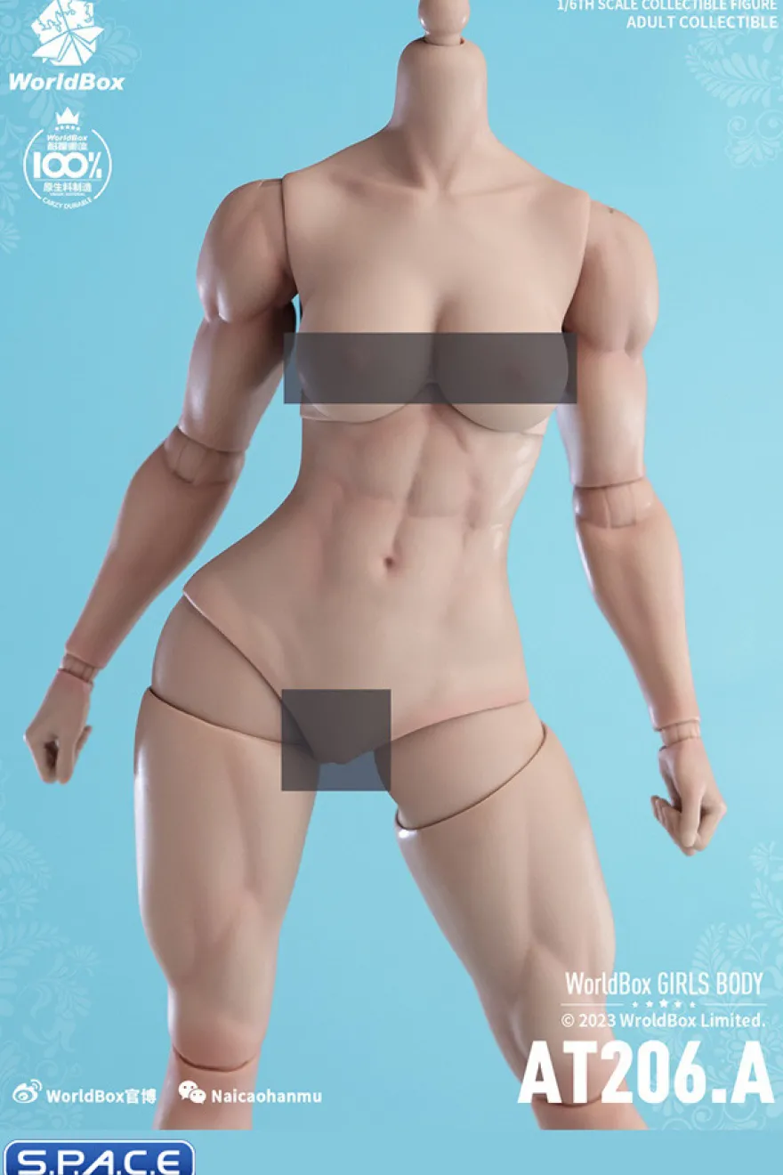 1/6 Scale muscular female Body AT206A