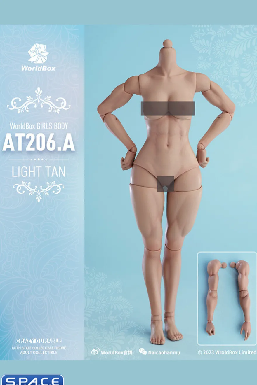1/6 Scale muscular female Body AT206A