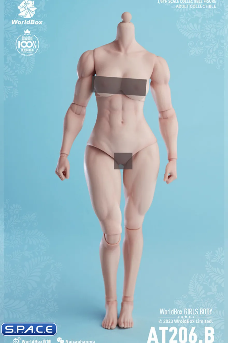 1/6 Scale muscular female Body AT206B