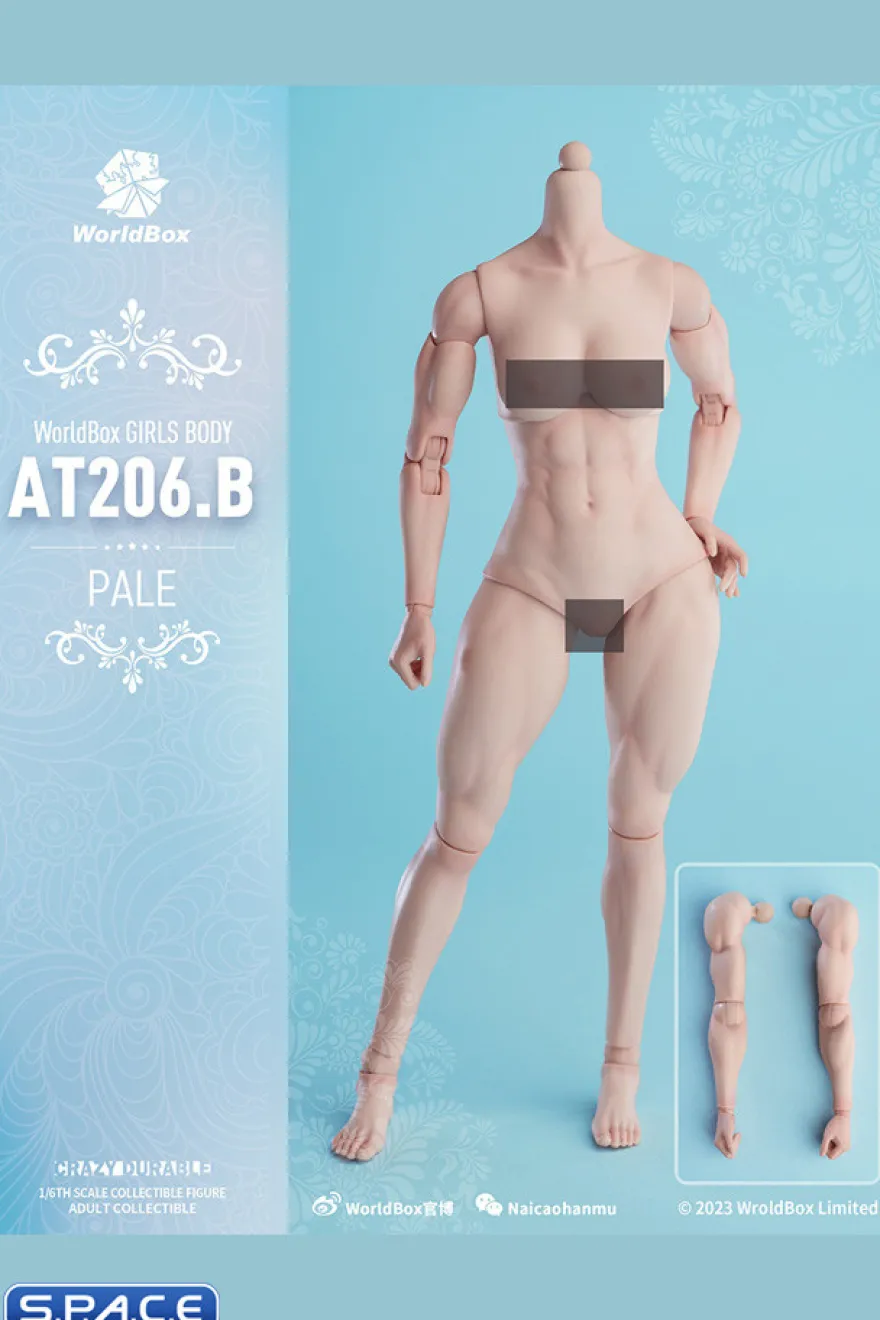 1/6 Scale muscular female Body AT206B