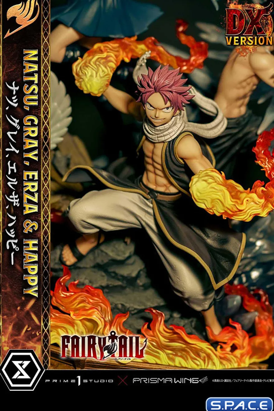 1/7 Scale Natsu, Gray, Erza & Happy Deluxe Concept Masterline Statue