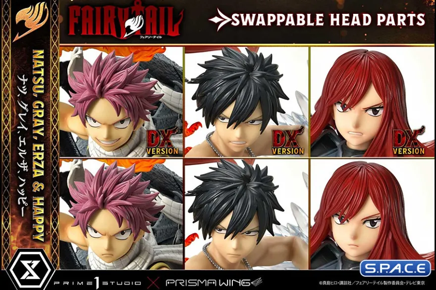 1/7 Scale Natsu, Gray, Erza & Happy Deluxe Concept Masterline Statue