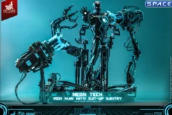 1/6 Scale Neon Tech Iron Man with Suit-Up Gantry Movie Masterpiece MMS672D50 (Iron Man 2)