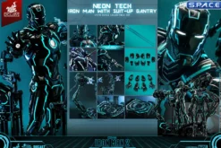 1/6 Scale Neon Tech Iron Man with Suit-Up Gantry Movie Masterpiece MMS672D50 (Iron Man 2)