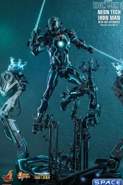 1/6 Scale Neon Tech Iron Man with Suit-Up Gantry Movie Masterpiece MMS672D50 (Iron Man 2)