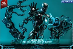 1/6 Scale Neon Tech Iron Man with Suit-Up Gantry Movie Masterpiece MMS672D50 (Iron Man 2)
