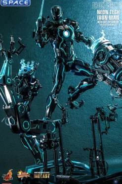 1/6 Scale Neon Tech Iron Man with Suit-Up Gantry Movie Masterpiece MMS672D50 (Iron Man 2)