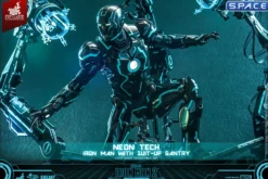 1/6 Scale Neon Tech Iron Man with Suit-Up Gantry Movie Masterpiece MMS672D50 (Iron Man 2)