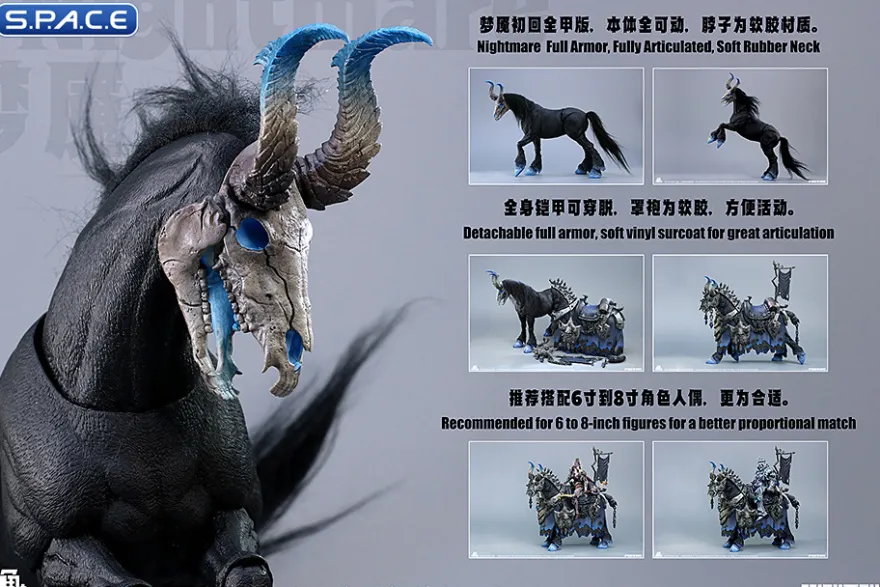 1/12 Scale Nightmare Horse with Armor Set
