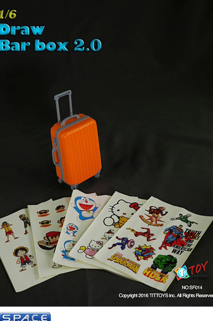1/6 Scale orange Travel Trolley