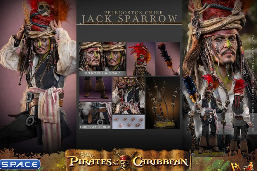 1/6 Scale Pelegostos Chief Jack Sparrow DX48