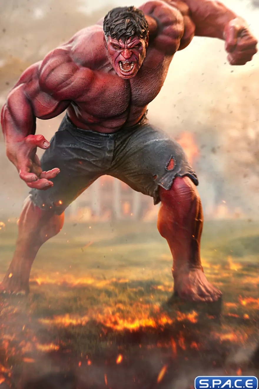 1/10 Scale Red Hulk Art Scale Statue
