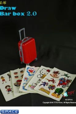 1/6 Scale red Travel Trolley