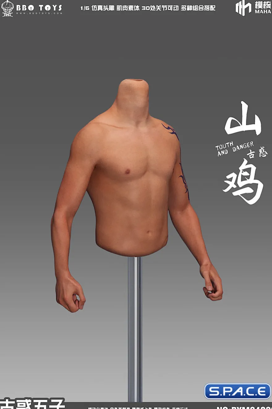 1/6 Scale seamless upper Body for Asian Gangster Version 2