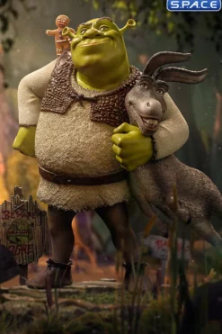 1/10 Scale Shrek, Donkey & The Gingerbread Deluxe Art Scale Statue