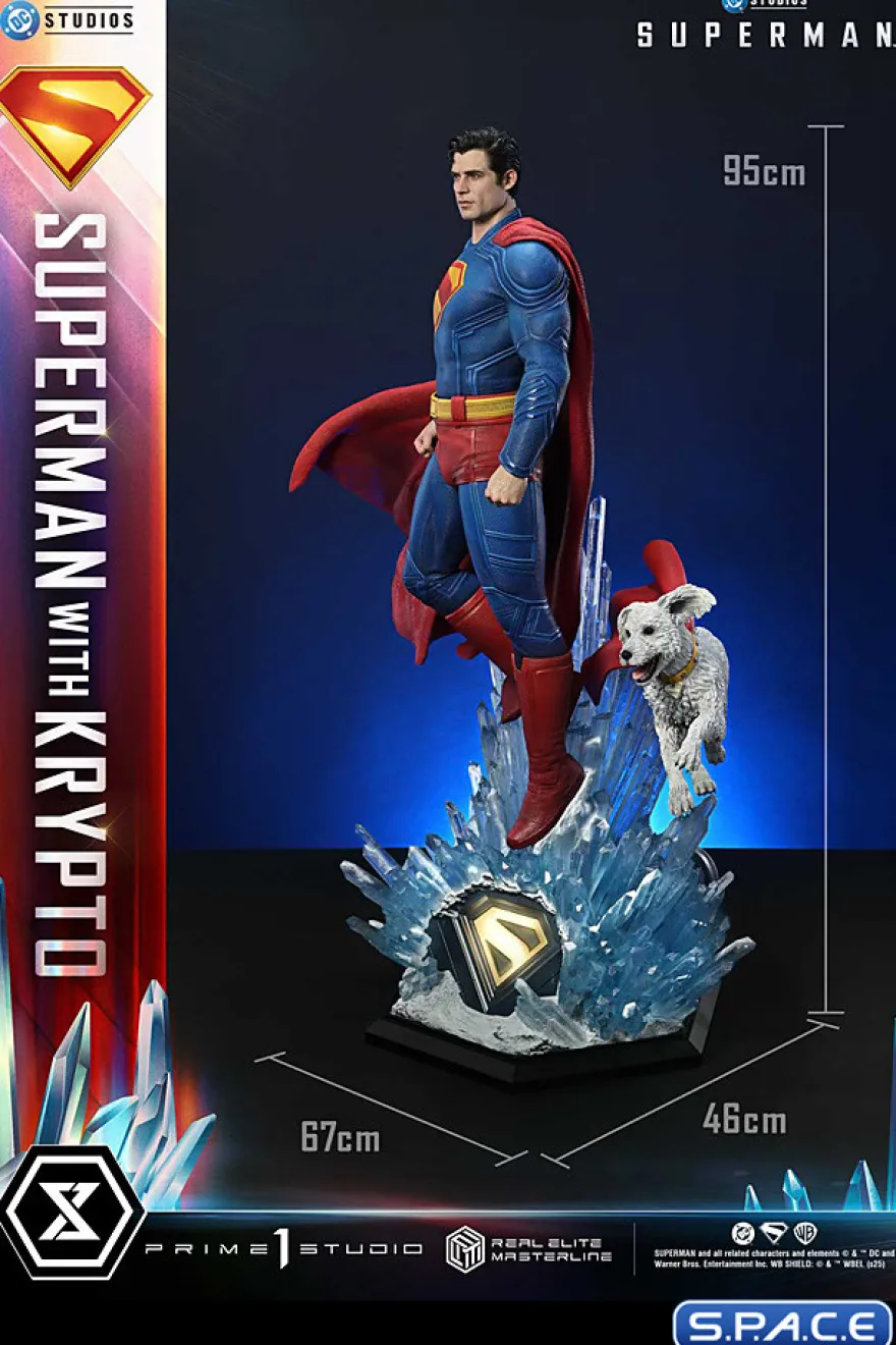 1/3 Scale Superman with Krypto Real Elite Masterline Statue