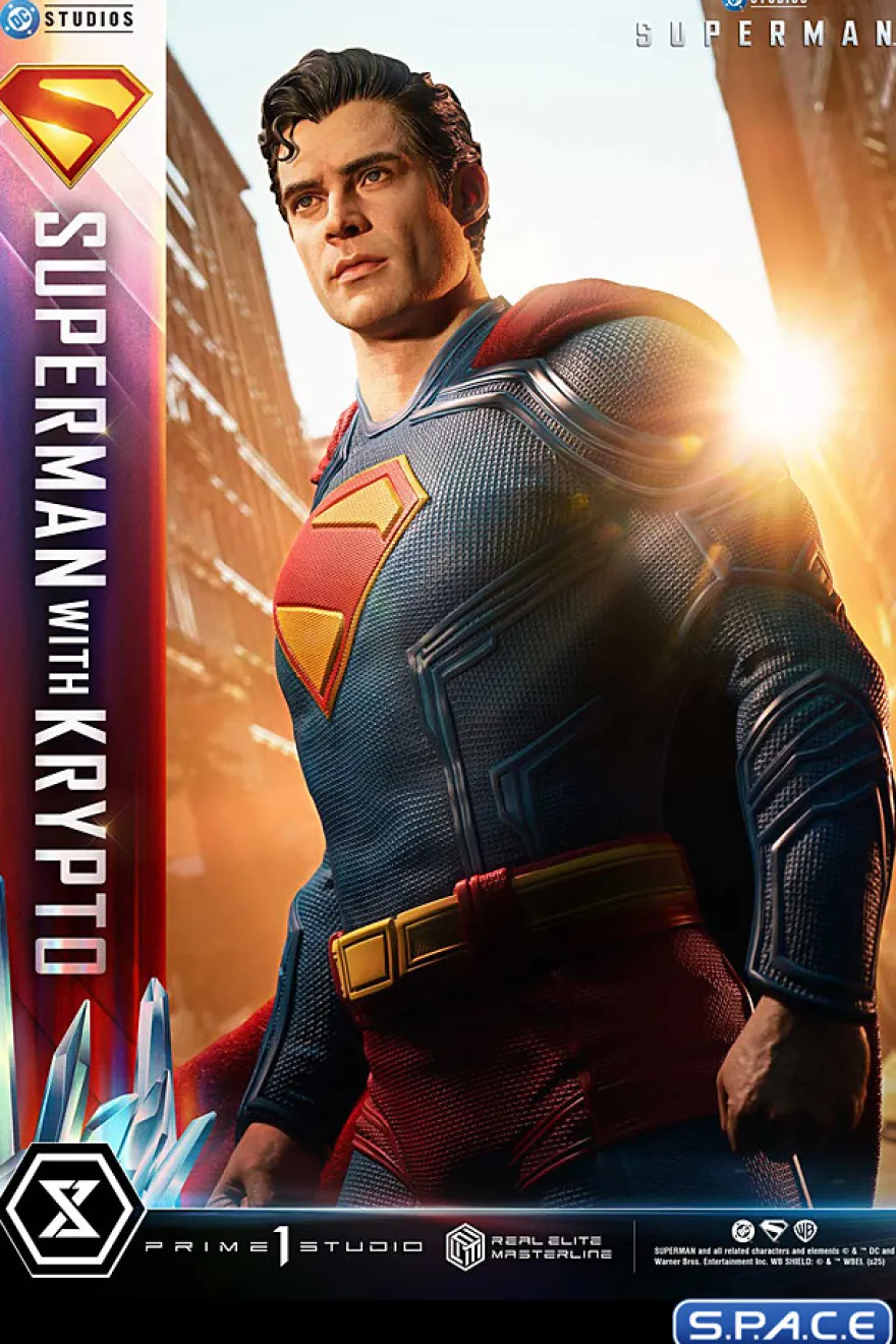 1/3 Scale Superman with Krypto Real Elite Masterline Statue