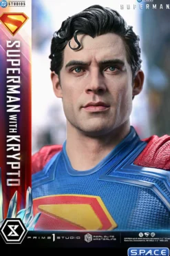 1/3 Scale Superman with Krypto Real Elite Masterline Statue