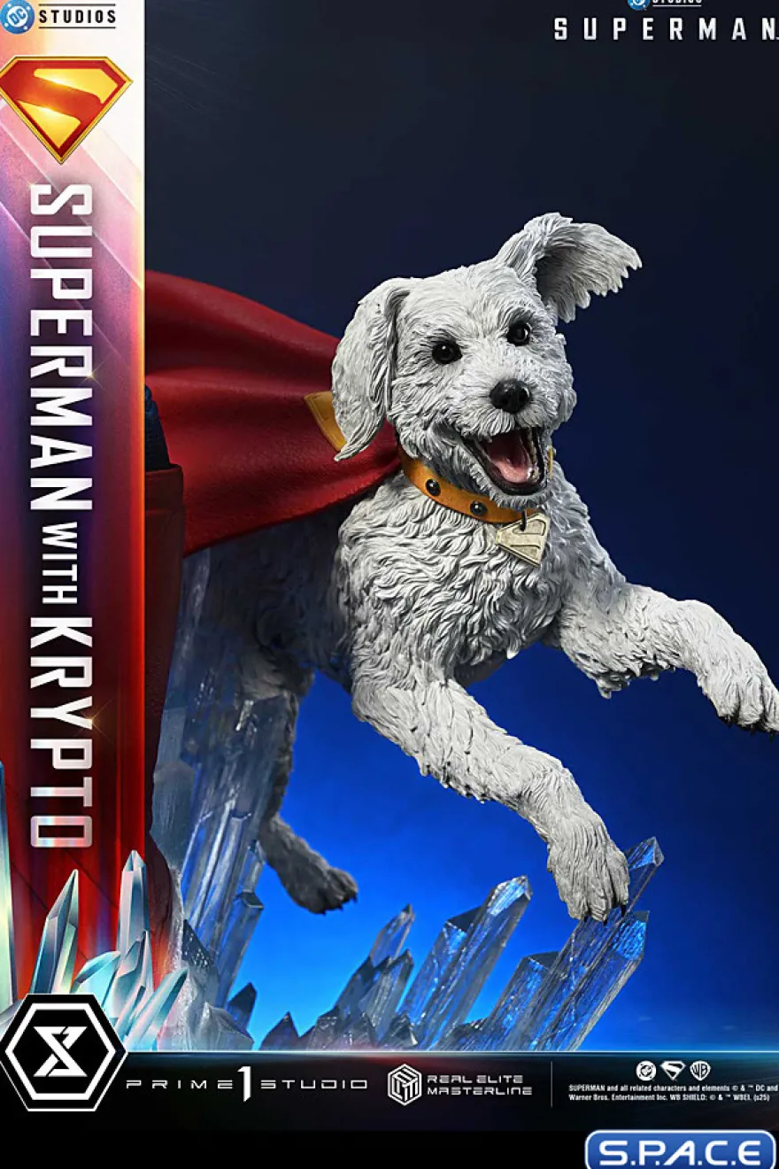 1/3 Scale Superman with Krypto Real Elite Masterline Statue
