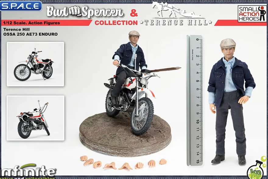1/12 Scale Terence Hill as Kid on Ossa 250 AE73 Enduro