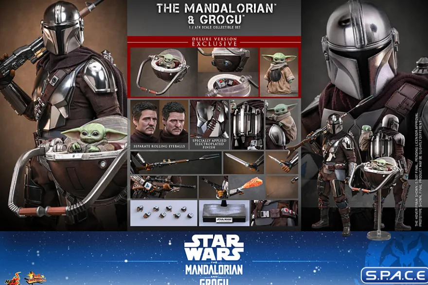1/6 Scale The Mandalorian and Grogu Deluxe Version Movie Masterpiece Set MMS872