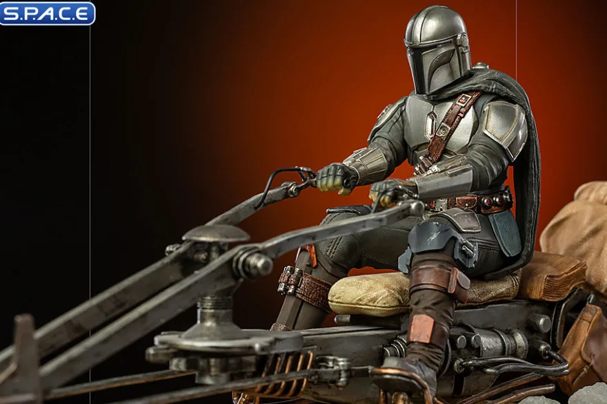 1/10 Scale The Mandalorian on Speederbike Deluxe BDS Art Scale Statue