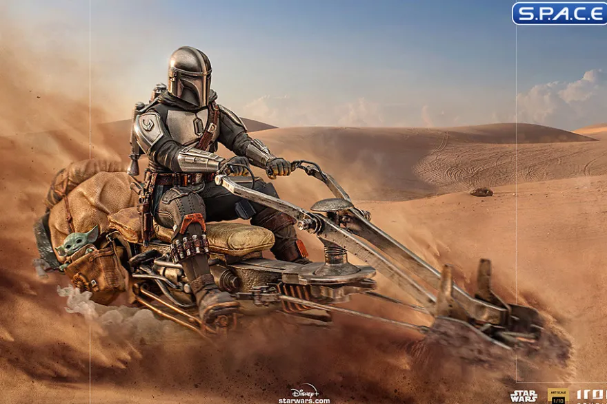 1/10 Scale The Mandalorian on Speederbike Deluxe BDS Art Scale Statue