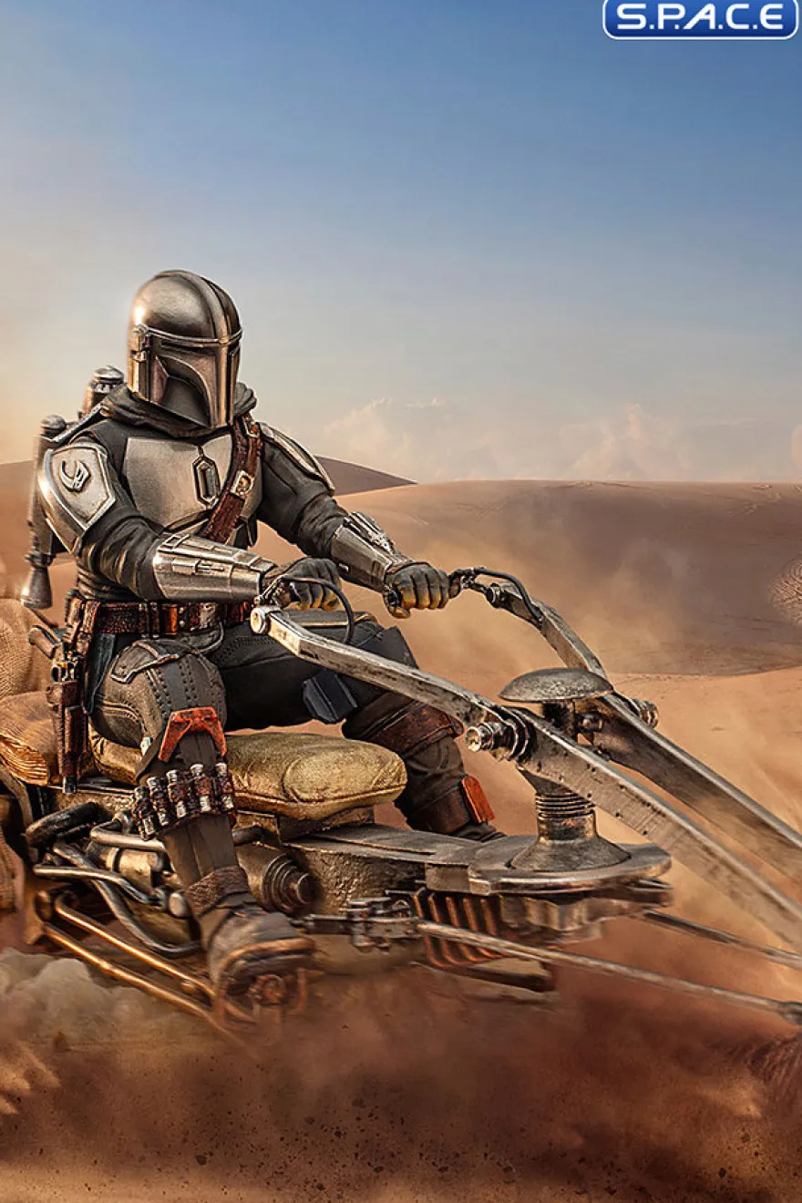 1/10 Scale The Mandalorian on Speederbike Deluxe BDS Art Scale Statue