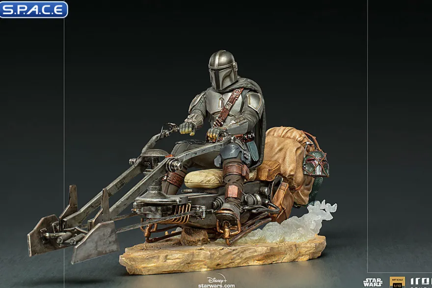 1/10 Scale The Mandalorian on Speederbike Deluxe BDS Art Scale Statue