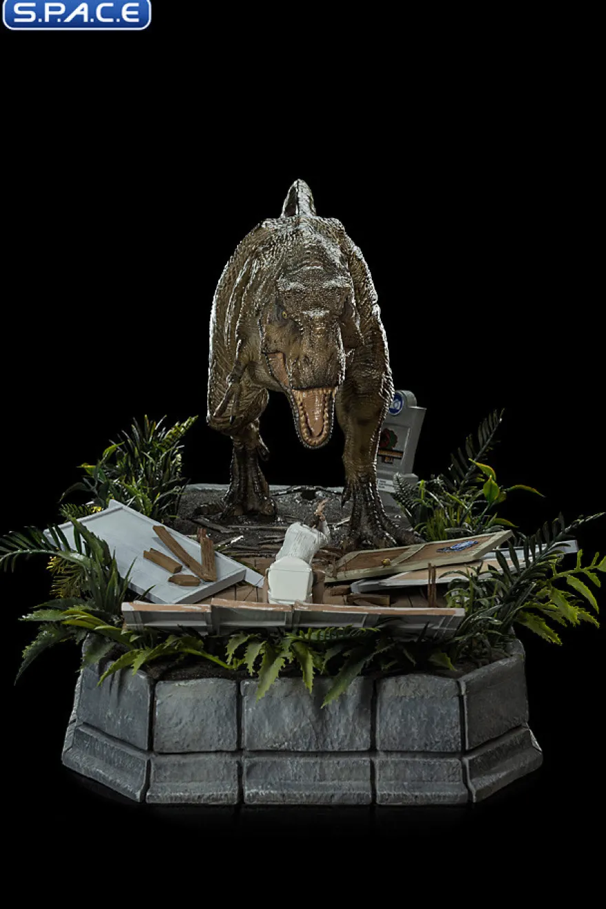 1/20 Scale T-Rex attacks Donald Gennaro Demi Art Scale Diorama