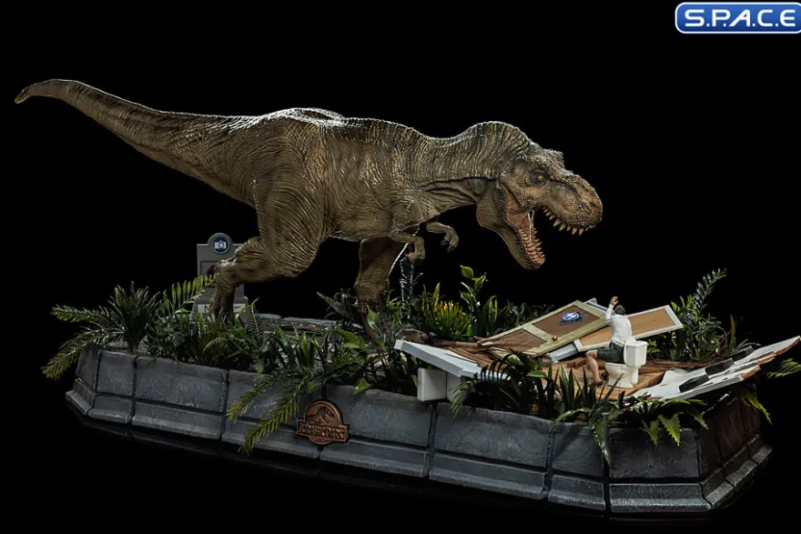 1/20 Scale T-Rex attacks Donald Gennaro Demi Art Scale Diorama