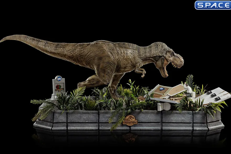 1/20 Scale T-Rex attacks Donald Gennaro Demi Art Scale Diorama