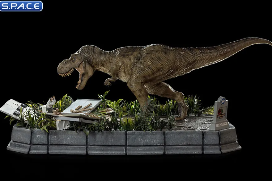 1/20 Scale T-Rex attacks Donald Gennaro Demi Art Scale Diorama