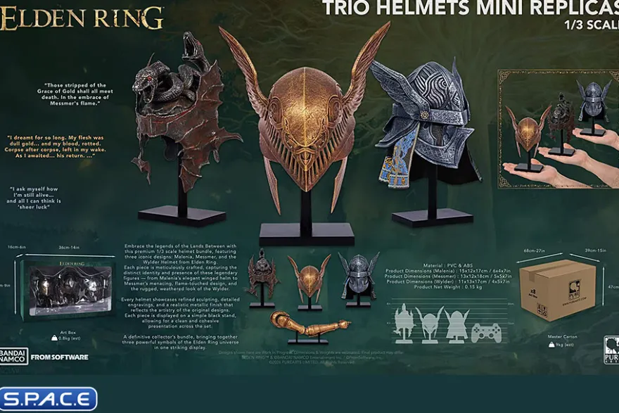 1/3 Scale Trio Helmets Replica Set