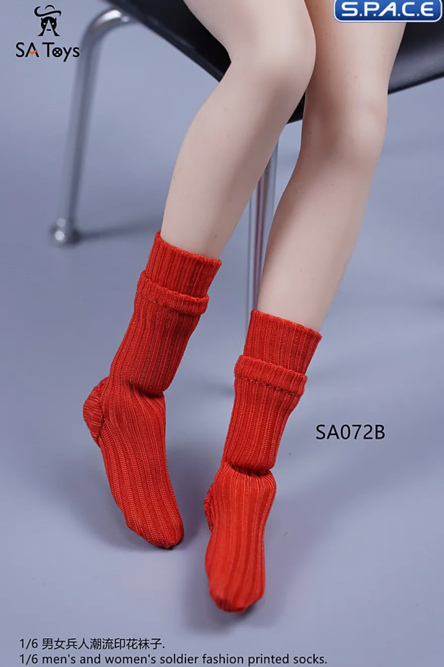 1/6 Scale unisex fashion printed Socks