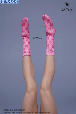 1/6 Scale unisex fashion printed Socks