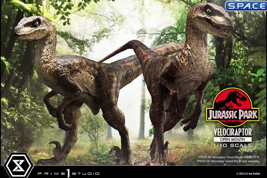 1/10 Scale Velociraptor Prime Collectible Figures Statue - open Mouth Version