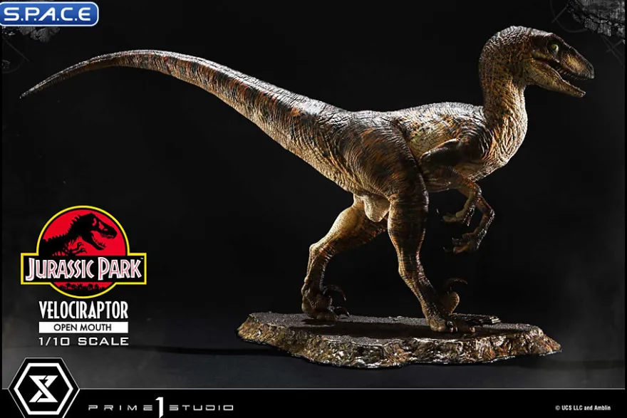 1/10 Scale Velociraptor Prime Collectible Figures Statue - open Mouth Version