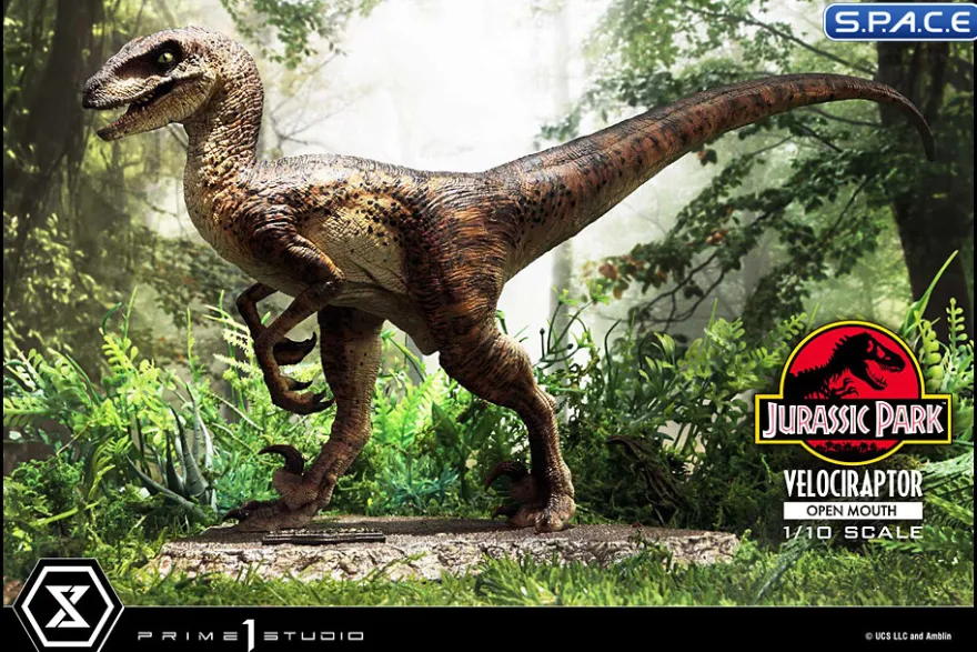 1/10 Scale Velociraptor Prime Collectible Figures Statue - open Mouth Version