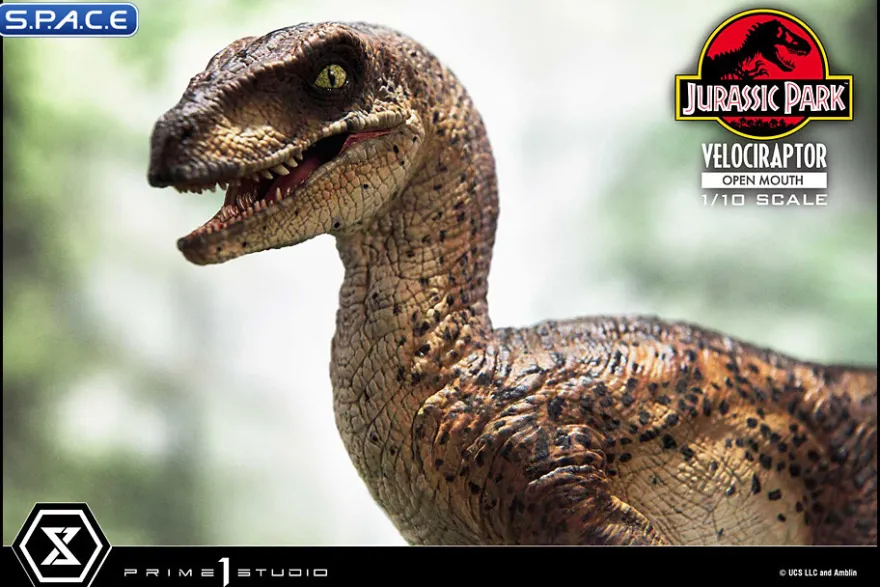 1/10 Scale Velociraptor Prime Collectible Figures Statue - open Mouth Version