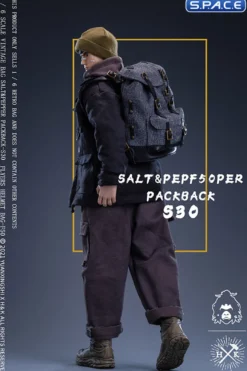 1/6 Scale Vintage Bag Salt & Pepper Backpack S30