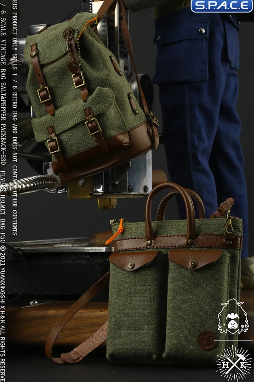 1/6 Scale Vintage Bag Salt & Pepper Backpack S30