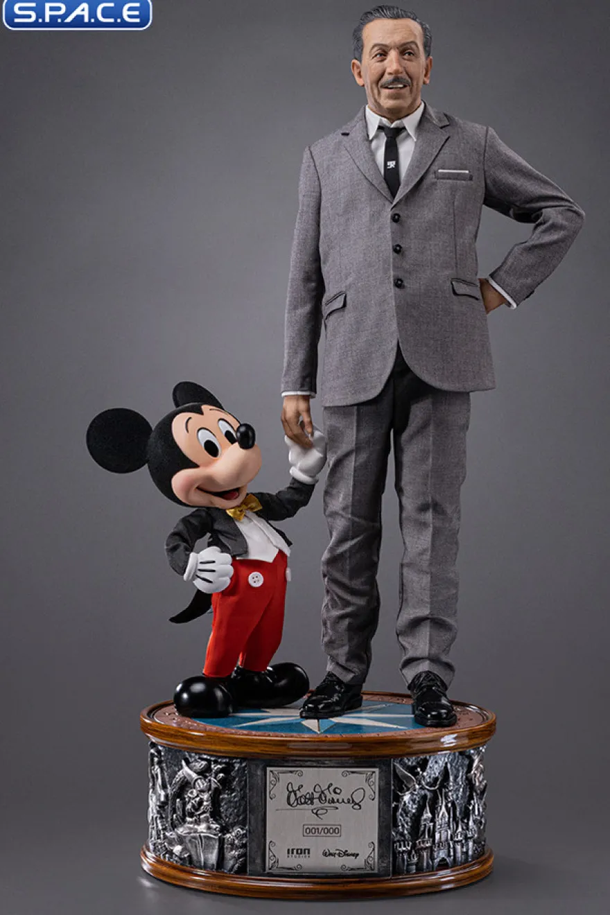 1/4 Scale Walt Disney & Mickey Mouse Deluxe Legacy Replica Statue