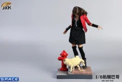 1/6 Scale white Pug leg lift including hydrant base